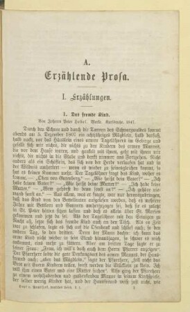 A. Erzählende Prosa