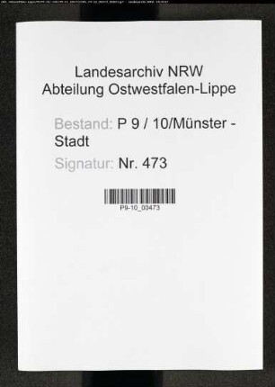 Sterberegister Standesamt Münster
