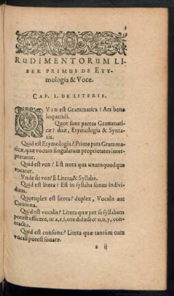 Rudimentorum Liber Primus De Etymologia & Voce.