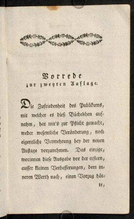 Vorrede zur zweyten Auflage.