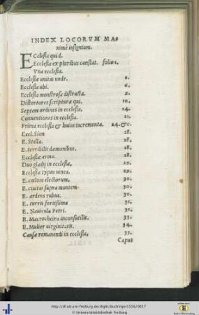 Index Locorum Maximè insignium.