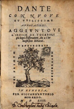 La divina Commedia : Con nuove et utilissime annotationi