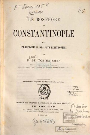 Le Bosphore et Constantinople avec perspectives des pays limitrophes