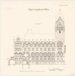 Regierungsgebäude, Koblenz: Querschnitt 1:100