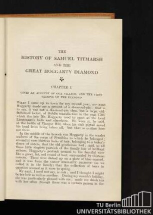 Chapter I Gives an account of our village and the first glimpse of the diamond