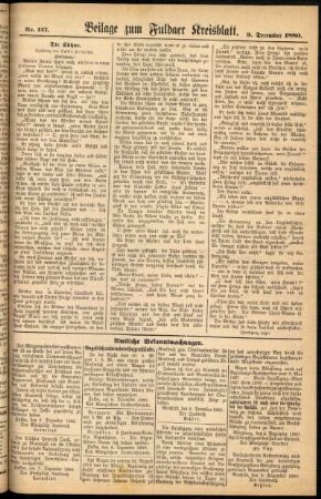 Zweite Ausgabe vom Donnerstag, den 09. Dezember 1880.