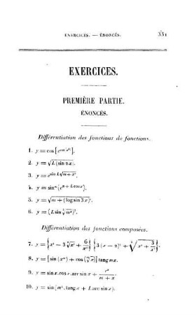 Exercices.