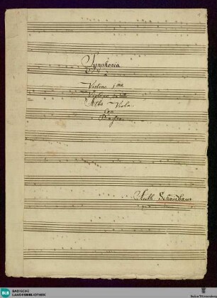 Symphonies - Don Mus.Ms. 1748 : vl (2), vla, b; G