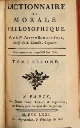 Dictionnaire De Morale Philosophique, 2