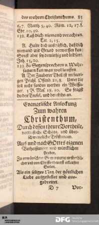 Evangelische Anlockung Zum wahren Christenthum [...].