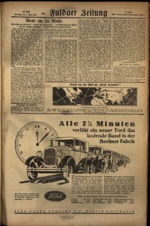 Dritte Ausgabe vom Sonntag, den 07. Juli 1929.