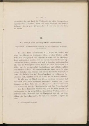 II. Wie erlangt man körperliche Beredsamkeit.