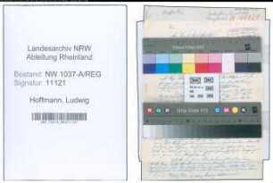 Entnazifizierung Ludwig Hoffmann , geb. 00.00.0000 (Obersekretaer)