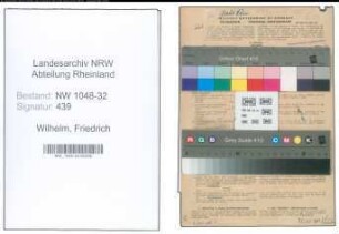 Entnazifizierung Friedrich Wilhelm , geb. 09.07.1904 (Angestellter)