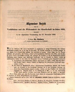 Jahresbericht der Schlesischen Gesellschaft für Vaterländische Cultur. 33. 1855