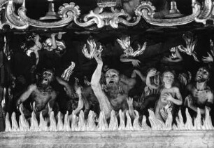 Altar : Altar (1619). Das Fegefeuer. Oberlienz, Friedhofskapelle