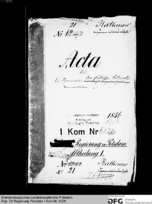 Separation der städtischen Feldmark in Rathenow