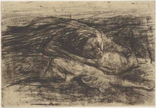Mutter und toter Sohn (Verworfene Fassung des sechsten Blattes des Zyklus "Bauernkrieg")