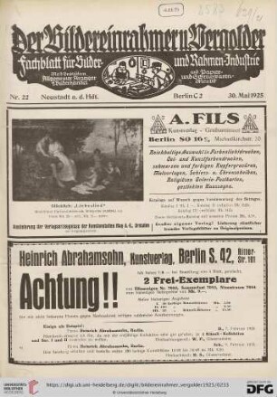 Nr. 22 (30. Mai 1925)