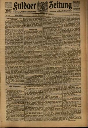 Erste Ausgabe vom Dienstag, den 12. Juli 1910.