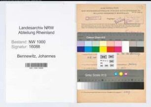 Entnazifizierung Johannes Bennewitz, geb. 01.09.1912 (Lehrer)
