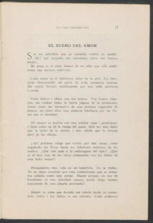 El sueño del amor