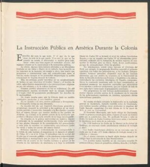 La Instrucción Pública en América Durante la Colonia