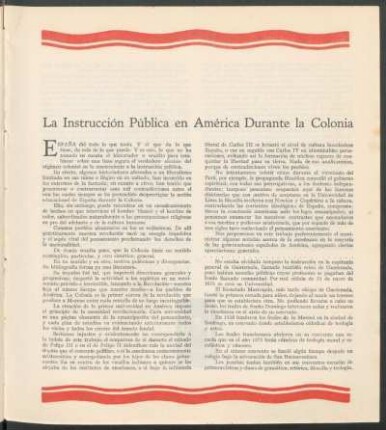 La Instrucción Pública en América Durante la Colonia