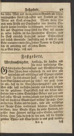 Festgebete.