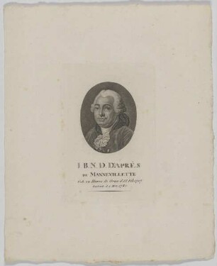 Bildnis des Jean-Baptiste-Nicolas-Denis d' Après de Mannevillette
