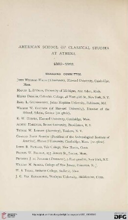 American School of Classial Studies at Athens 1882-1883