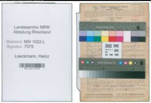 Entnazifizierung Heinz Loeckmann , geb. 04.04.1908 (Vermessungsrat)