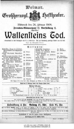 Wallensteins Tod