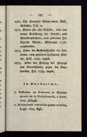 297-313, In Duodecimo.
