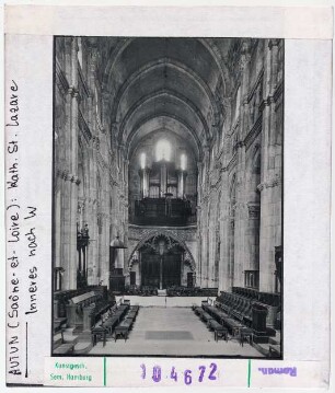 Autun: Kathedrale Saint-Lazare, Inneres nach Westen
