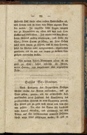 Sechstes [bis] Zehntes See-Abenteuer