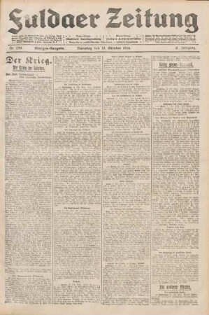 Ausgabe vom Dienstag, den 13. Oktober 1914.