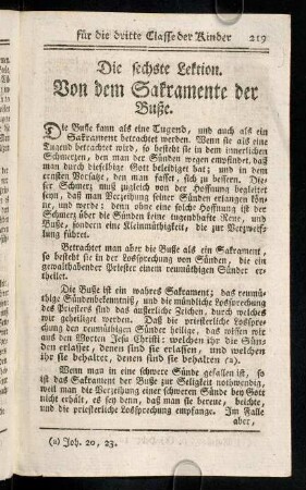 219-229, Die sechste Lektion