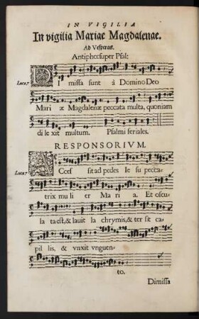 In vigilia Mariae Magdalenae.
