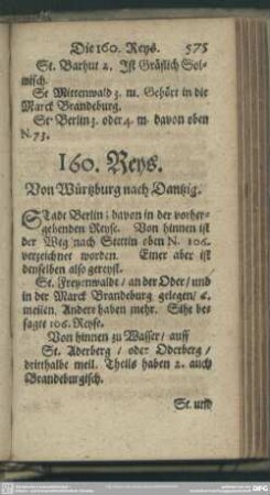 160. Reys. Von Würtzburg nach Dantzig