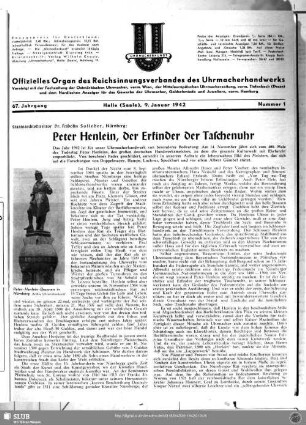 Peter Henlein, der Erfinder der Taschenuhr