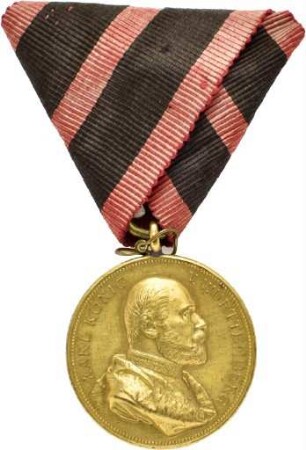 Medaille zum 25jährigen Regierungsjubiläum König Karls am Band