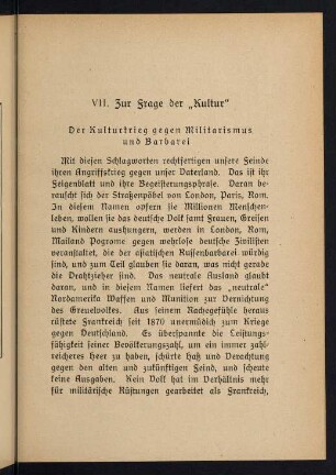 141-163, VII. Zur Frage der "Kultur"