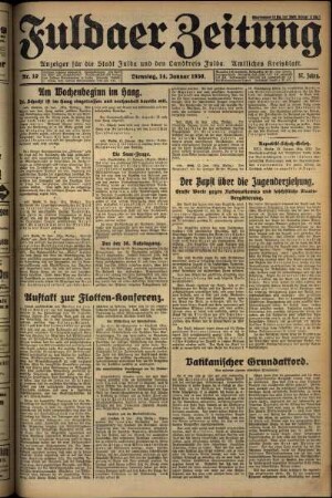 Ausgabe vom Dienstag, den 14. Januar 1930.