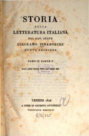 Storia della letteratura italiana, 16. Dall'anno MCCCC fino all'anno MD
