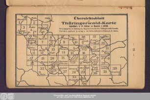 Übersichtsblatt zur Thüringerwald-Karte