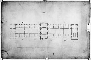 Dresden, Gemäldegalerie: Entwurf A - Grundriß des Obergeschosses
