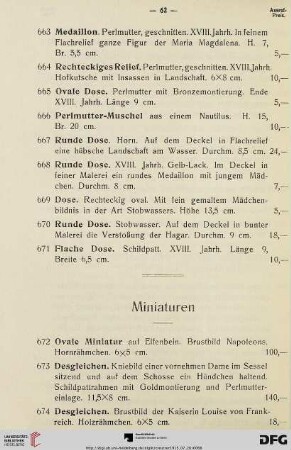 Miniaturen (Nr. 672-700)