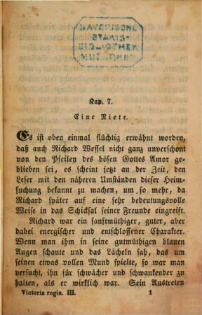 Victoria regia : Roman. Von Adolf Mützelburg. 3