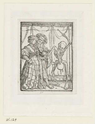 Edelfrau, aus: Symphorien Barbier, Les images de la mort, Lyon 1562, C 4 recto